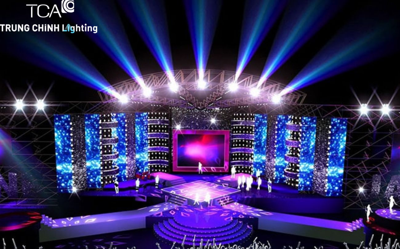 Sân khấu với hiệu ứng đèn đẹp mắt